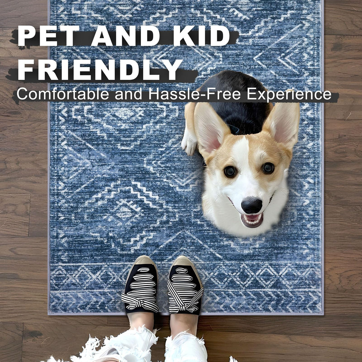 KILOCOCO 2x3 entry rug fits compact entryways and under kitchen sinks.