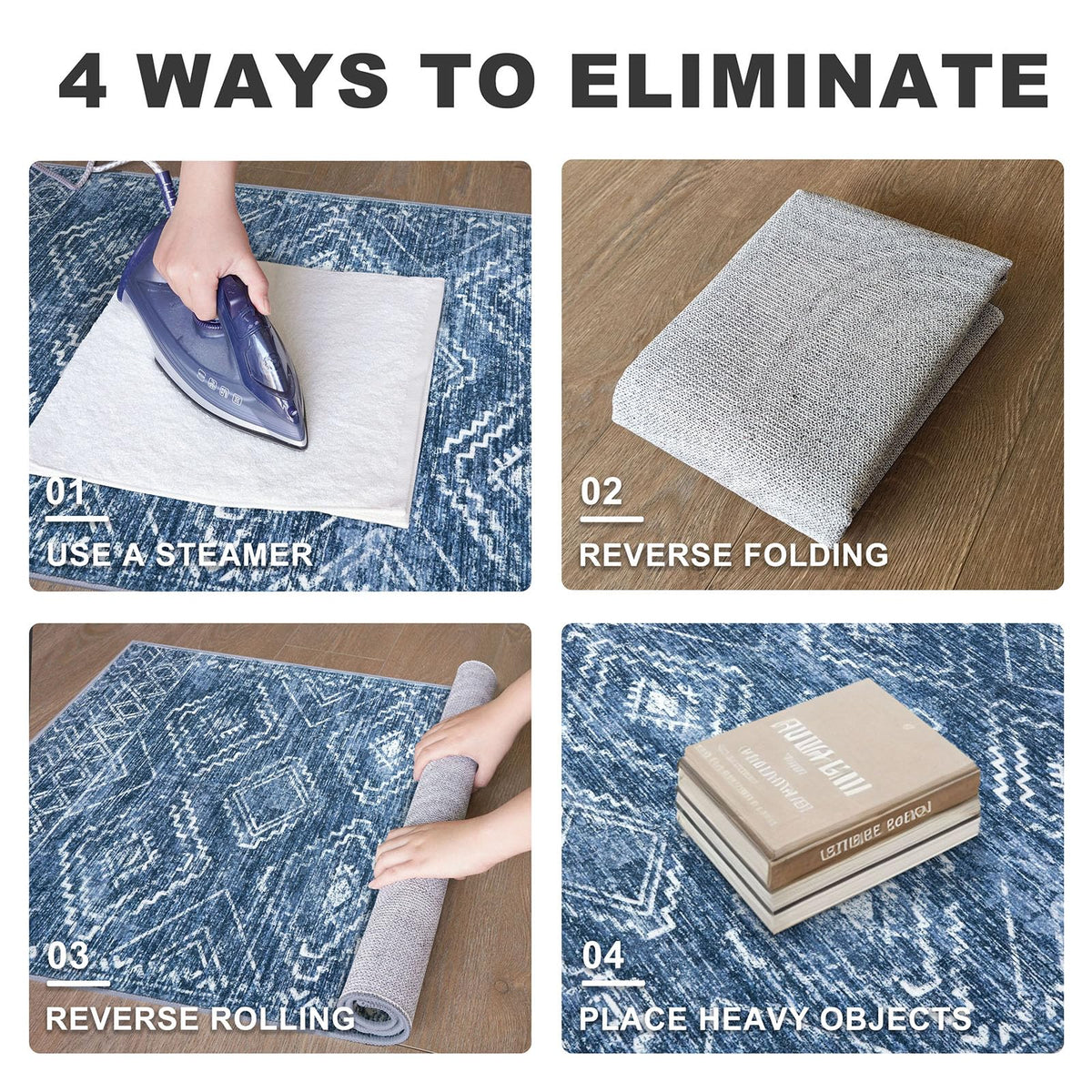 KILOCOCO washable rug cleans easily in cold water for busy homes.