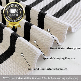 KILOCOCO entryway rug woven texture, pair with rug pad for safety