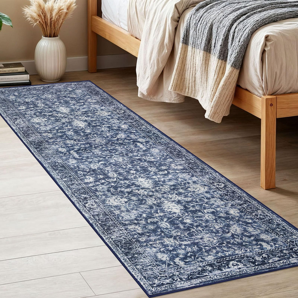 KILOCOCO floral rug adds warmth to entryways and bedrooms.