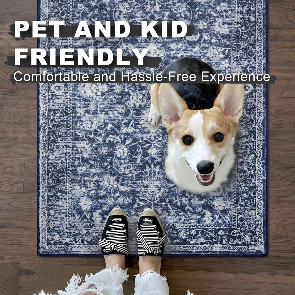 KILOCOCO hallway runner is machine washable for effortless cleaning.