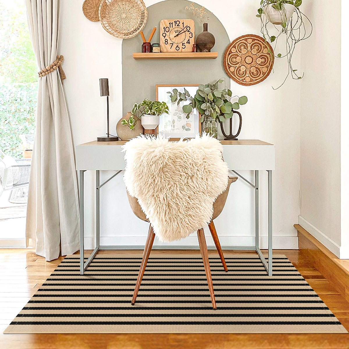 KILOCOCO front porch mat under door with 0.3-inch thickness fits smoothly.