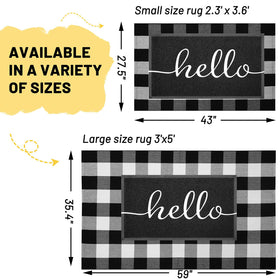 KILOCOCO rug thickness 0-3in offers comfortable footing under doors.
