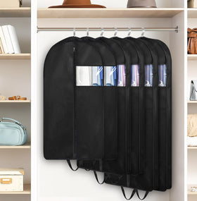 KIMBORA garment bag keeps coats dust-free during travel or storage.