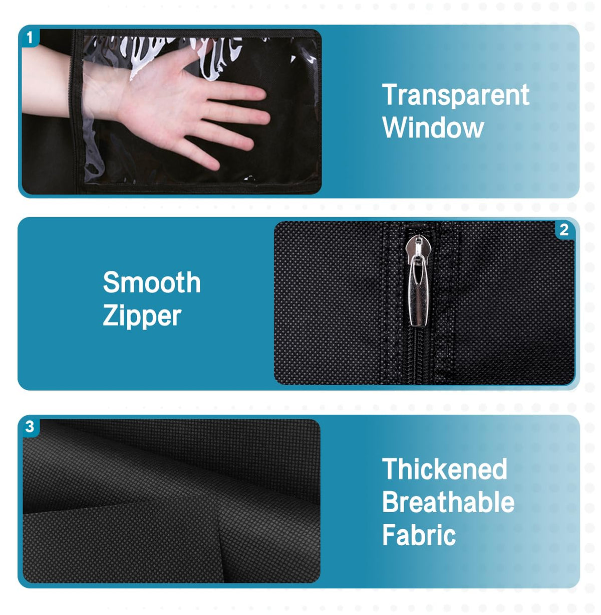 KIMBORA 35-inch length fits coats, suits, and dresses.