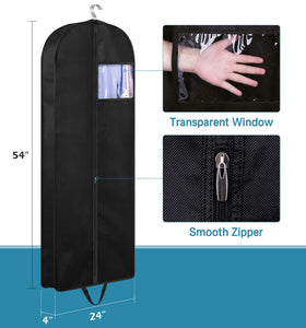 KIMBORA 54x24x4 garment bag dimensions fit heavy coats and suits.