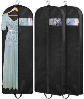 KIMBORA 60-inch dress garment bag hanging clothes for organized storage and travel.