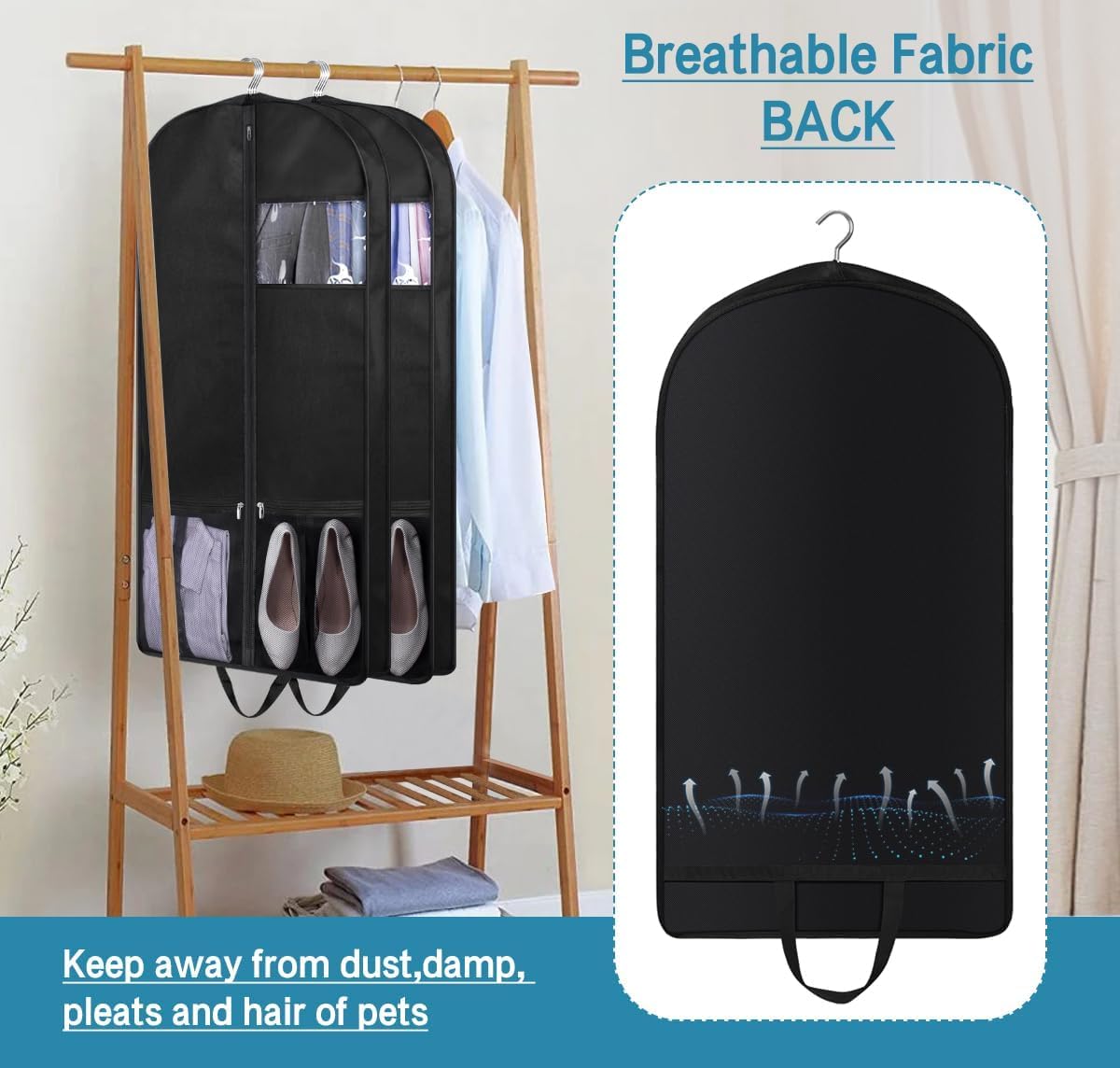 KIMBORA bottom pockets store shoes and accessories securely