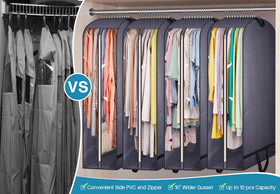 KIMBORA travel-friendly garment bags fold compactly with secure hanger access