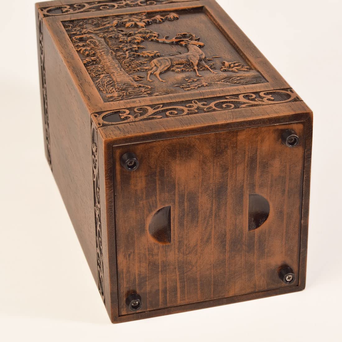 KIMNAG bottom-loading urn with screw panel closure for secure display
