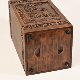 KIMNAG bottom-loading urn with screw panel closure for secure display
