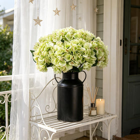 Kimura's Cabin hydrangea durable silk-plastic material for lasting display.