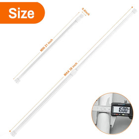 Kimwason 21-38in adjustable curtain rod fits various spaces with effortless length change.