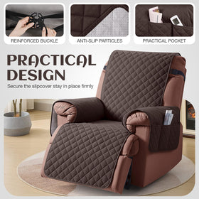 KinCam recliner cover is machine washable for easy care.
