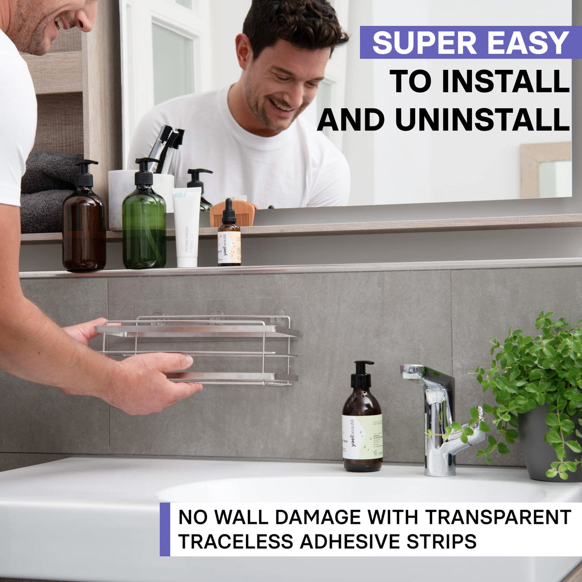 KINCMAX large capacity bath organizer ready for shampoo and body wash