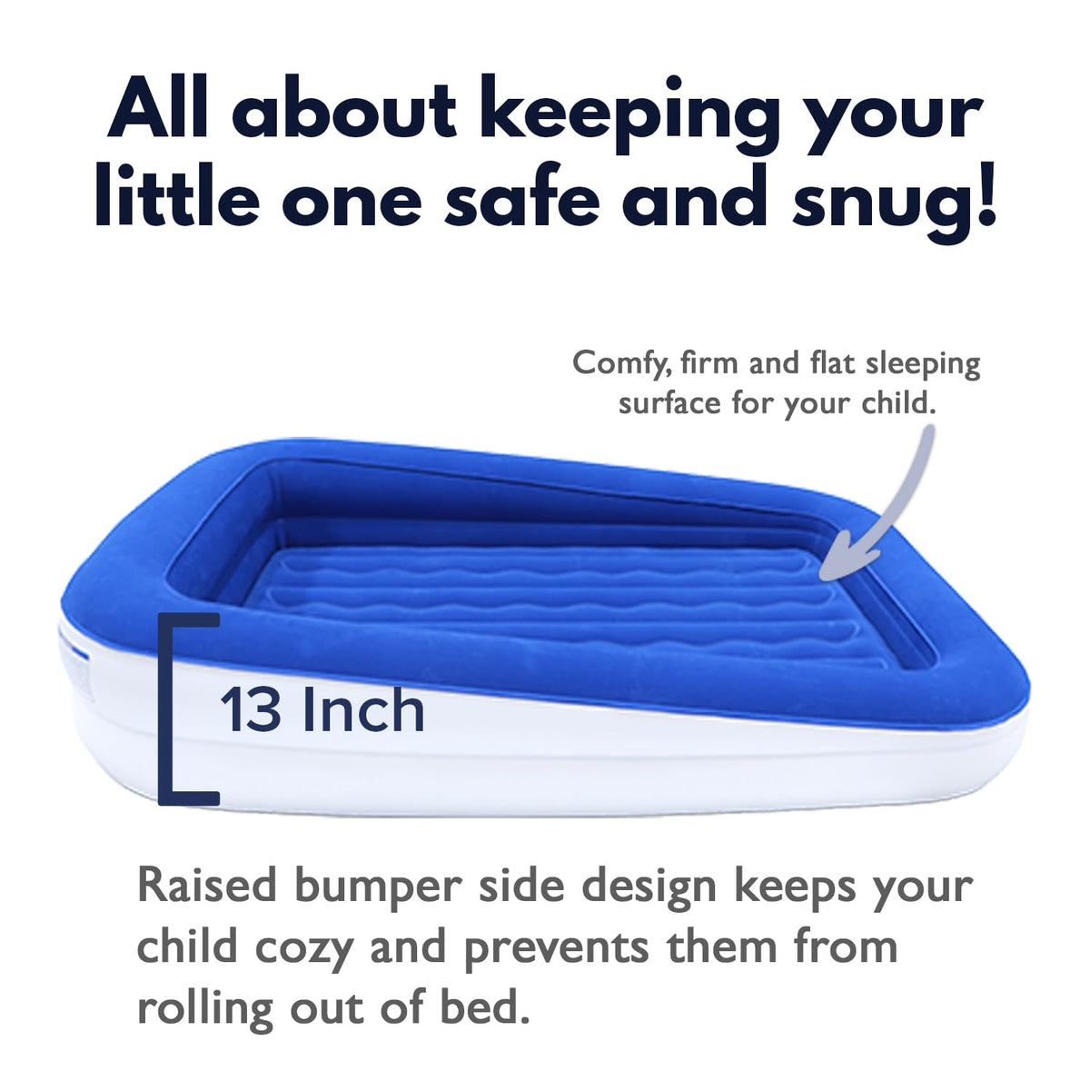 King Koil high-speed pump inflates quickly for fast setup