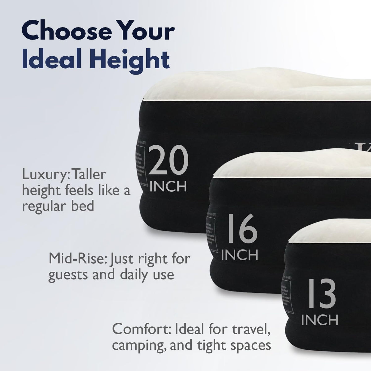 Built-in pump detail on King Koil airbed for quick inflation