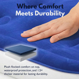 King Koil Queen Air Mattress stands 20 inches tall for a premium feel.