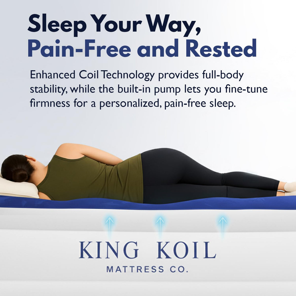 King Koil Air Mattress waterproof, puncture-resistant materials ensure durability.