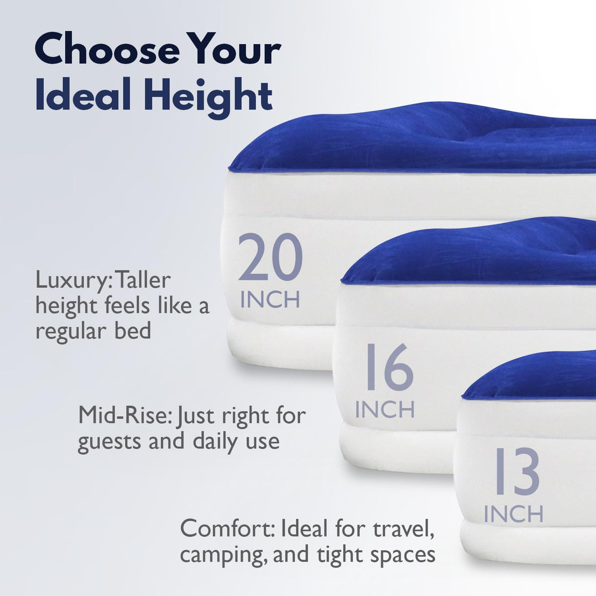 Coil-Beam engineering on King Koil twin air mattress provides stable, customizable support.