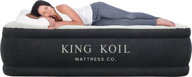 King Koil plush pillow-top twin airbed for luxurious guest room comfort.