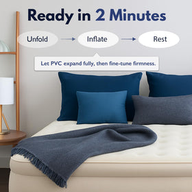 King Koil queen air mattress supports up to 600 lbs for versatile sleeping