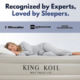King Koil queen air mattress ideal for guests and travel accommodations