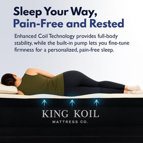 King Koil soft flocked top texture enhances sleeping feel