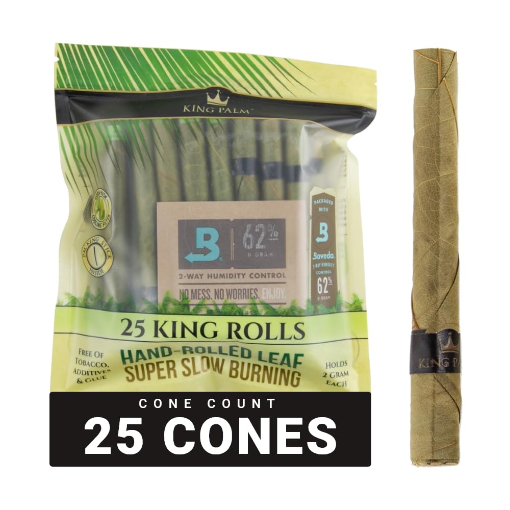 King Palm King Size Cones made from natural palm leaf for a cleaner burn