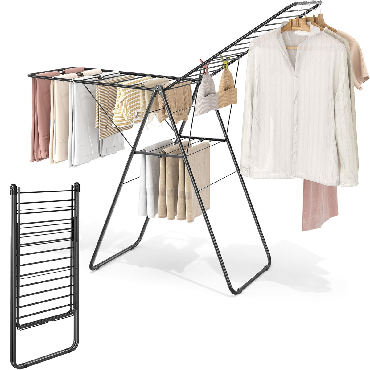 KINGBOARD compact-folded profile fits into corners for space-saving storage.