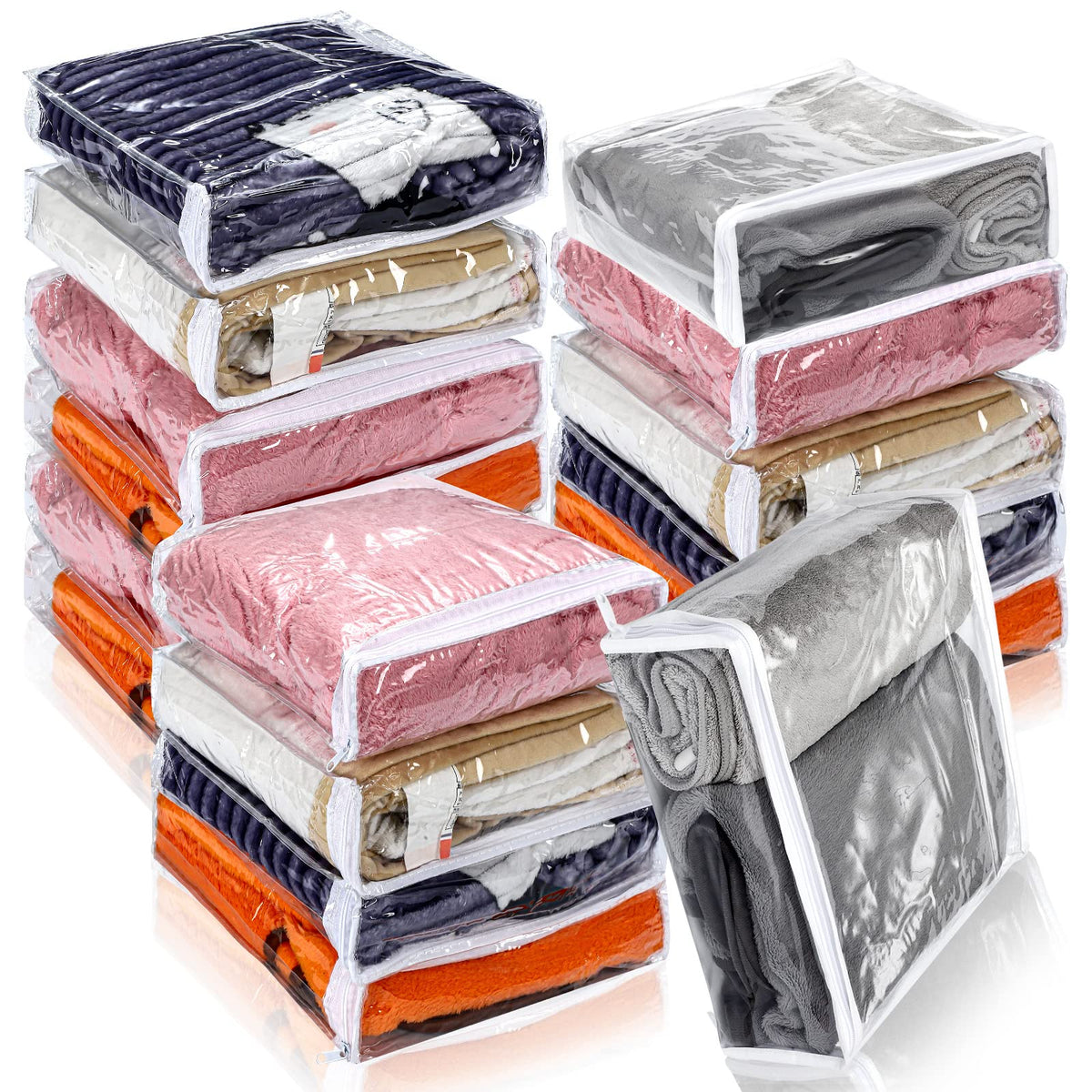 Kingdder clear zipper storage bag showing contents for easy packing