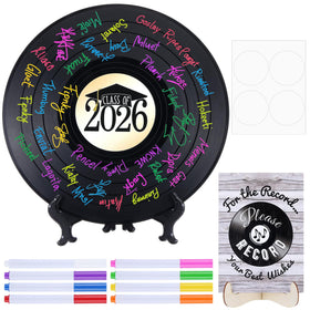Kingdder graduation vinyl record guestbook ready for heartfelt signatures.