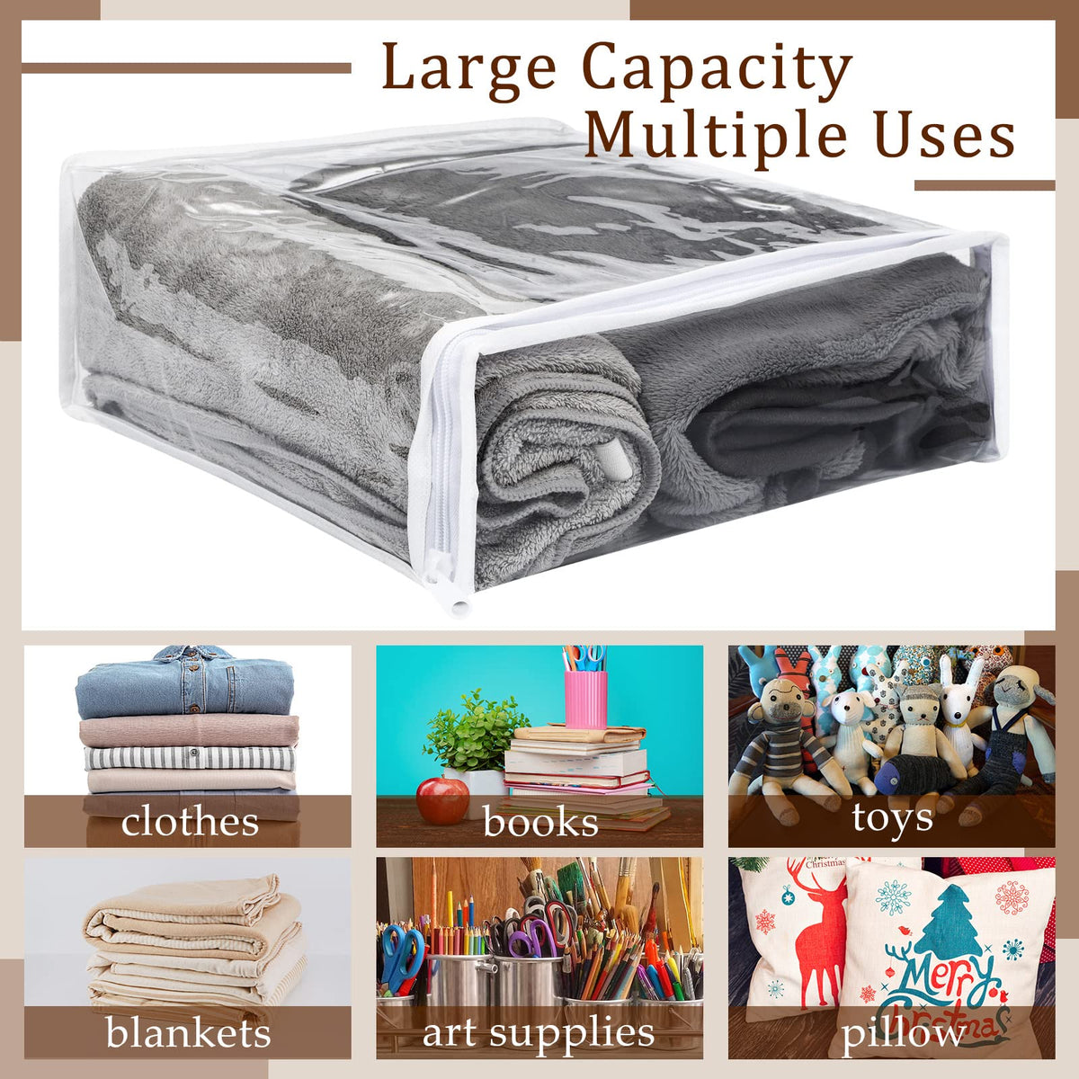 Kingdder versatile storage bags for home, dorm, and travel