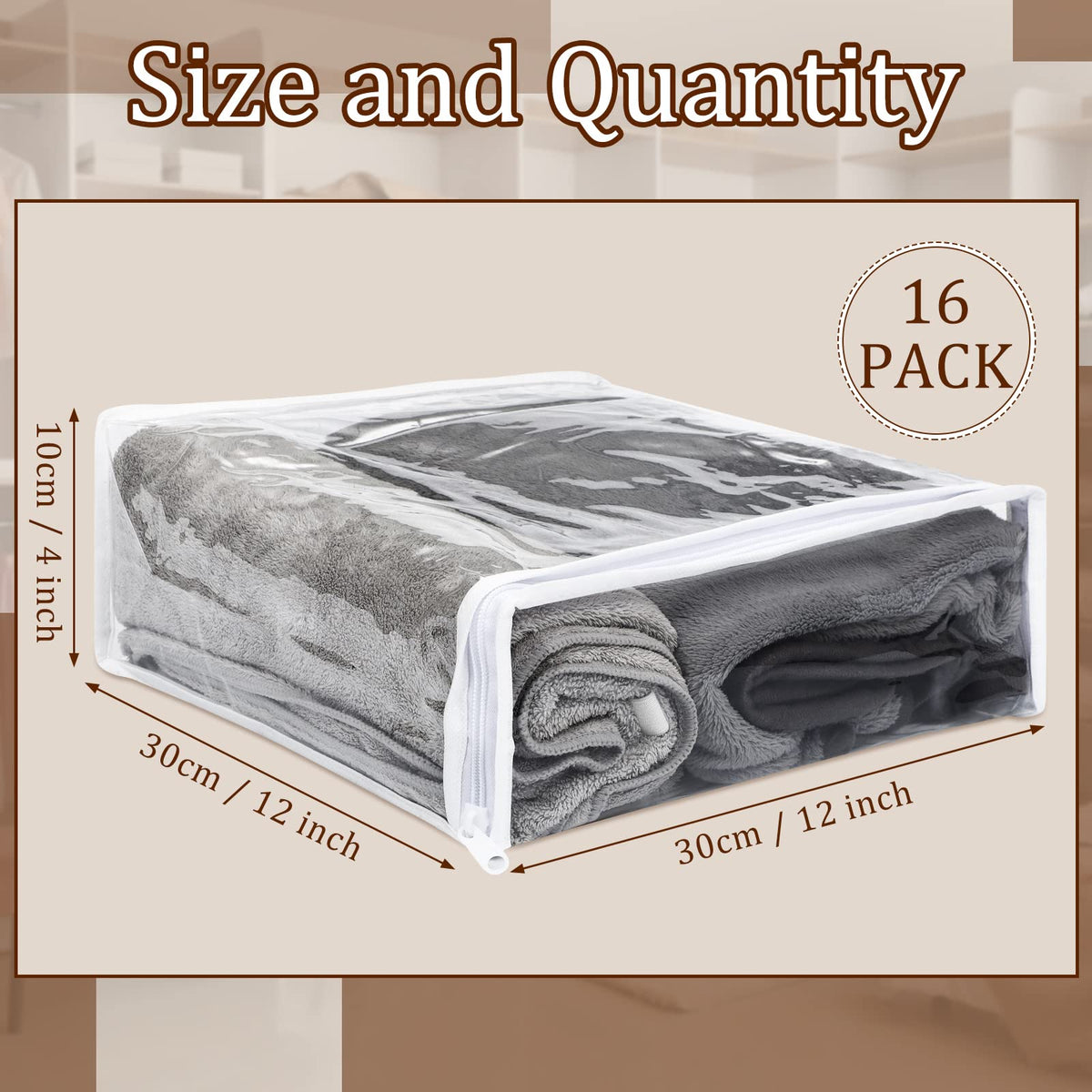 Kingdder sweater bag with visibility to locate items quickly
