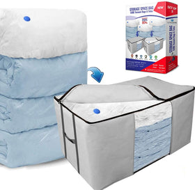 Kingdom Home Cube Vacuum Bags with airtight seal maximize space for bulky items.