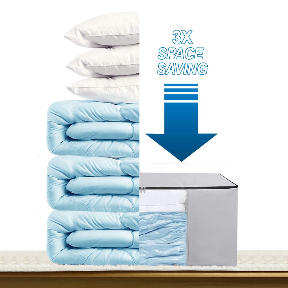 Two Storage Bag Totes stacked with a clear window for quick access to contents.