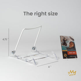 Kingdom Solutions adjustable acrylic easel supporting a book, ideal library or desk display.