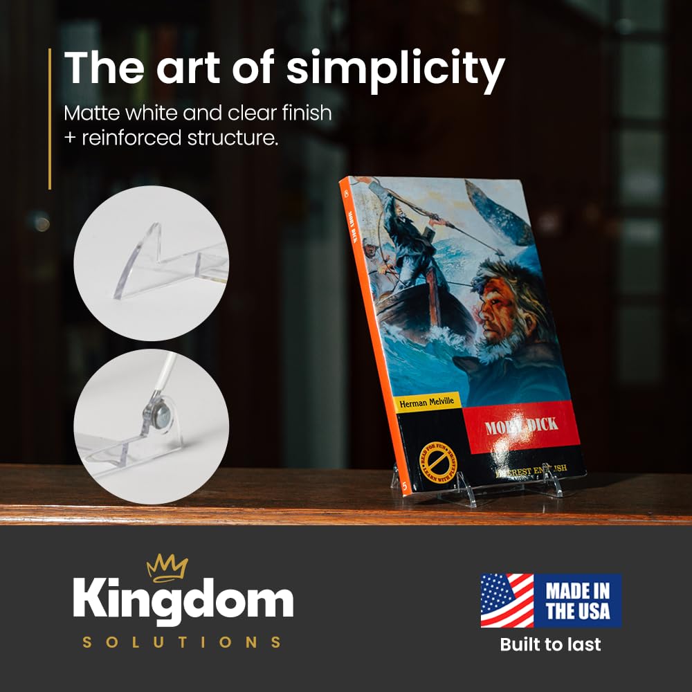 Kingdom Solutions easy-adjust easel suitable for kitchen islands or library shelves.