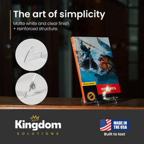 Kingdom Solutions easy-adjust easel suitable for kitchen islands or library shelves.
