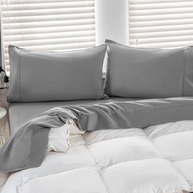 Kingnex all season flat sheet for year-round comfort on large beds