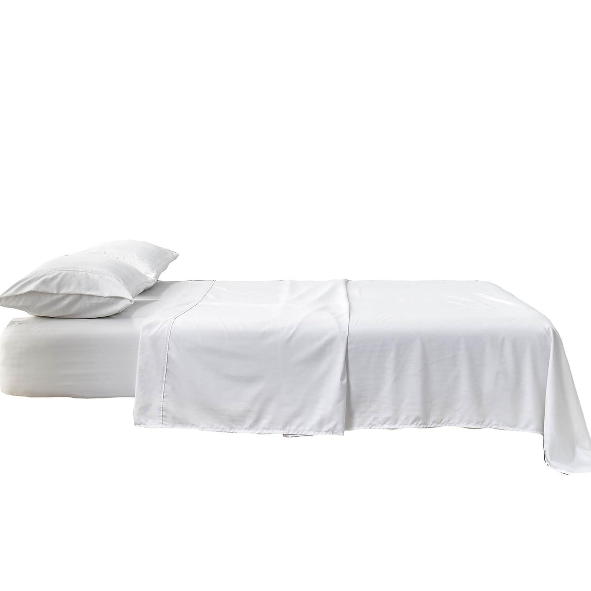 Kingnex 4-piece bedding set shown on a sleeper sofa for versatile, easy-care use.