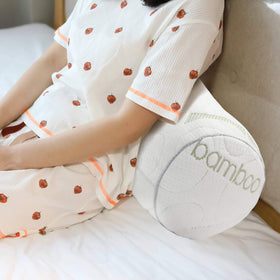 Kingnex Bolster Roll Pillow breathable cover closeup for cooling comfort