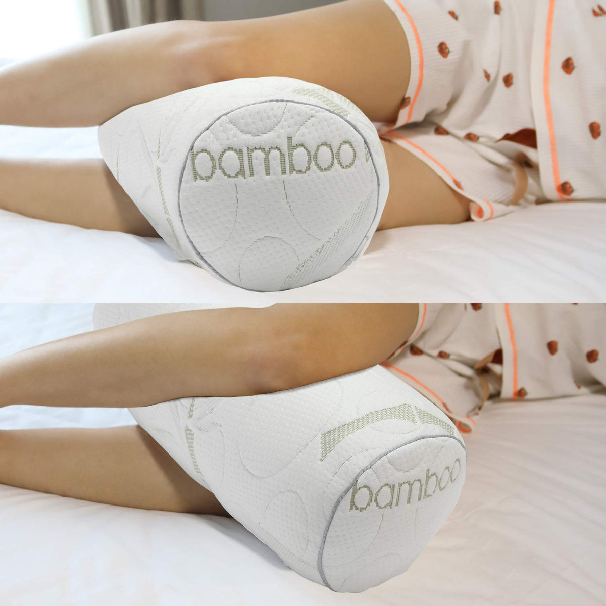 Kingnex Bolster Roll Pillow latex fill closeup highlighting resilient support