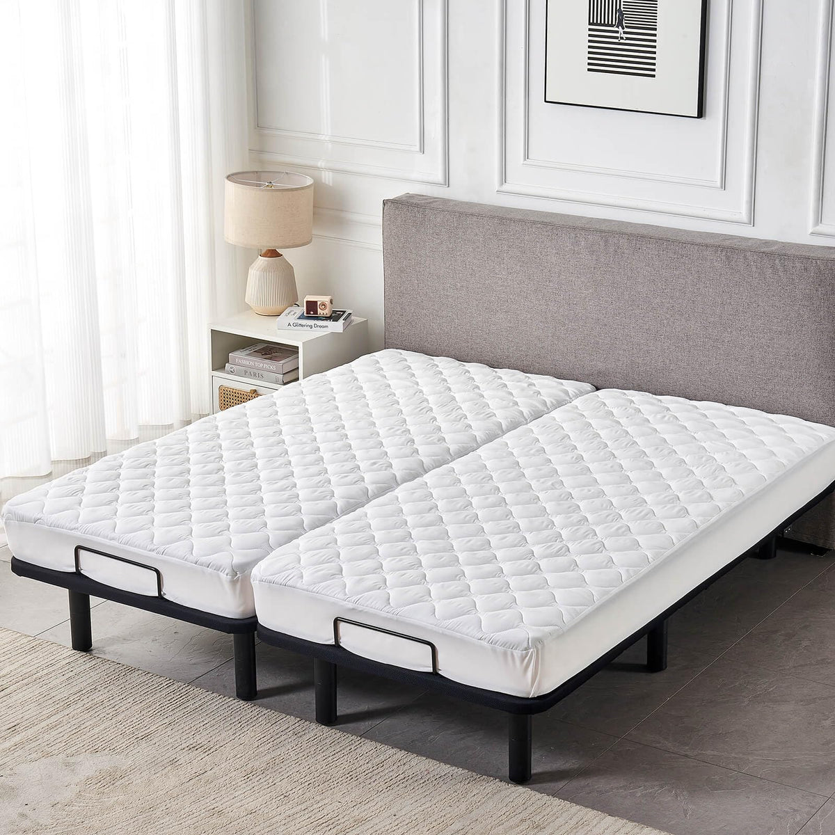 Kingnex durable quilted padding provides long-lasting mattress protection.
