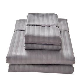 Kingnex gray sheets closeup shows muted tone and soft sheen.