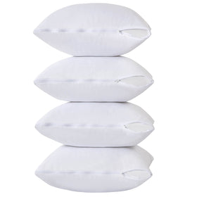 Kingnex 24x24 pillow protector guards against moisture and stains.