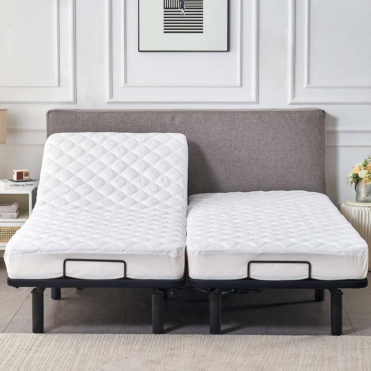 Kingnex noiseless fitted design stays in place without rustling during sleep.