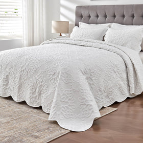 Kingnex oversized king bedspread 128x120 covers tall beds from edge to floor.