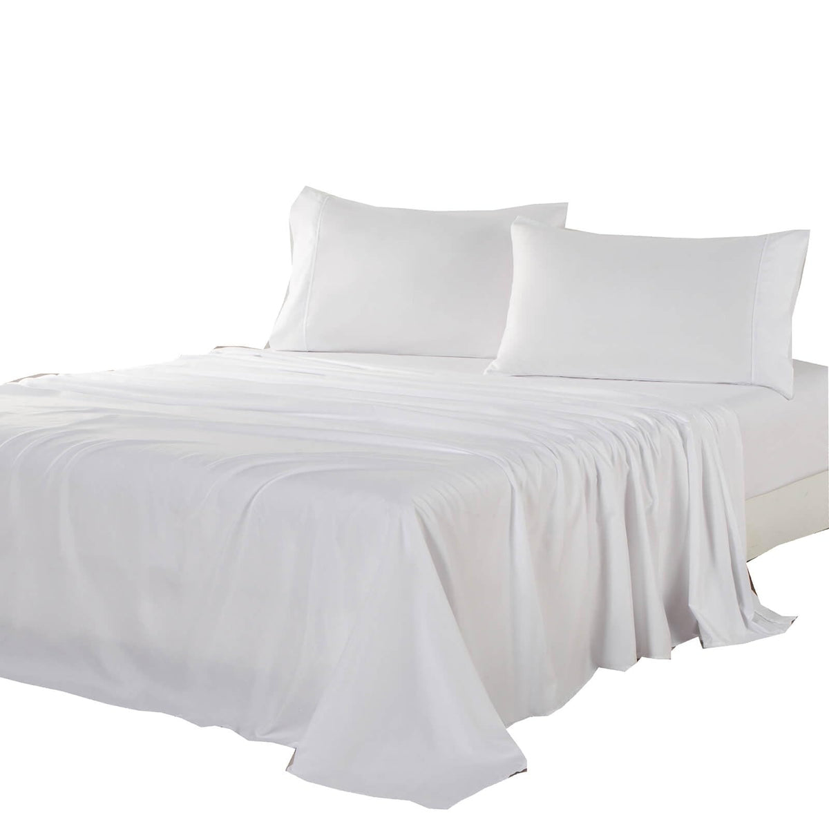 Kingnex oversized king flat sheet 132x110 provides a generous fit for extra-wide beds.