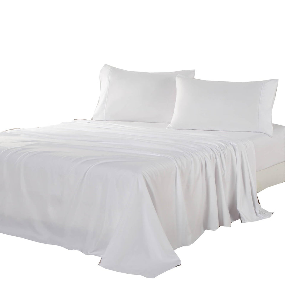 Kingnex oversized king flat sheet 132x110 provides a generous fit for extra-wide beds.